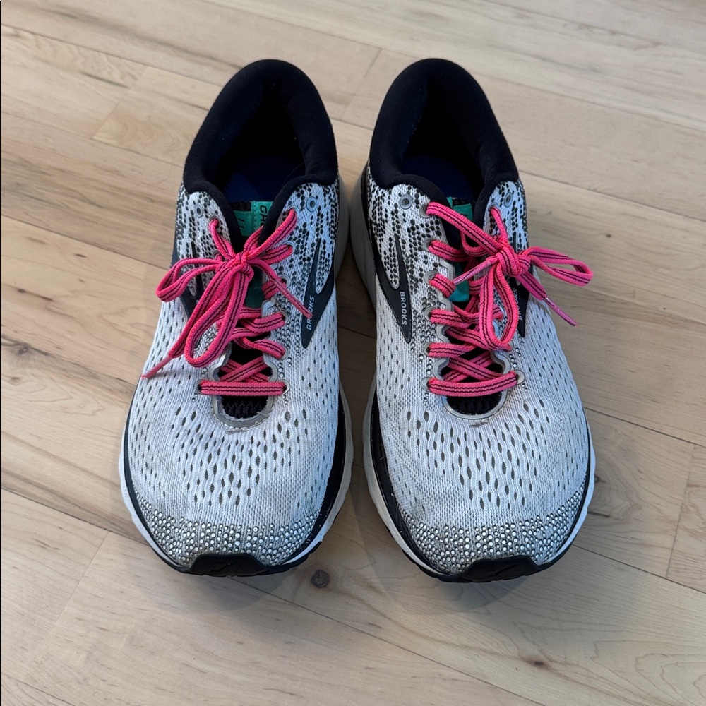 Brooks Womens Ghost 11 Gray Black Pink Shoes Athletic Sneakers-9.5-Read - Picture 2 of 9